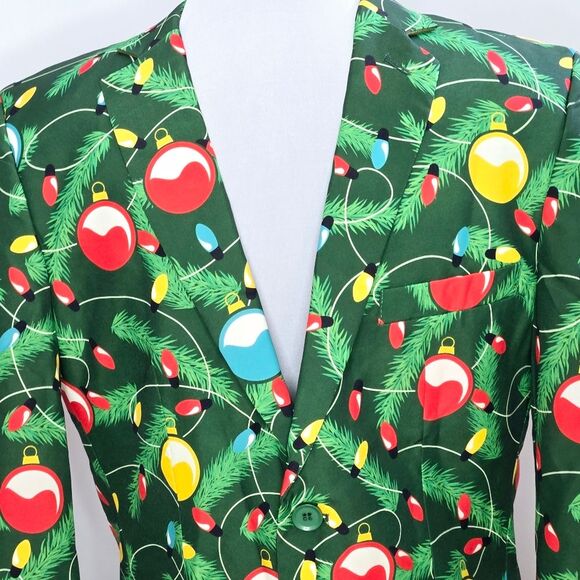 Opposuits Chistmas Lights & Ornaments Suit Jacket Men's Size Small NWT - Picture 3 of 8